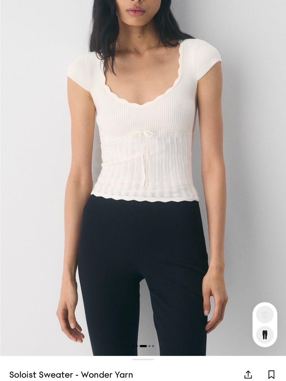 Aritzia Soloist Sweater -wonder yarn, light birch, XS